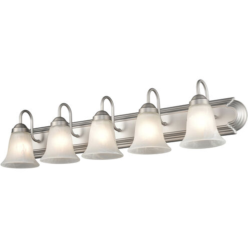 Compana 5 Light 36 inch Satin Nickel Bathroom Vanity Light Wall Light
